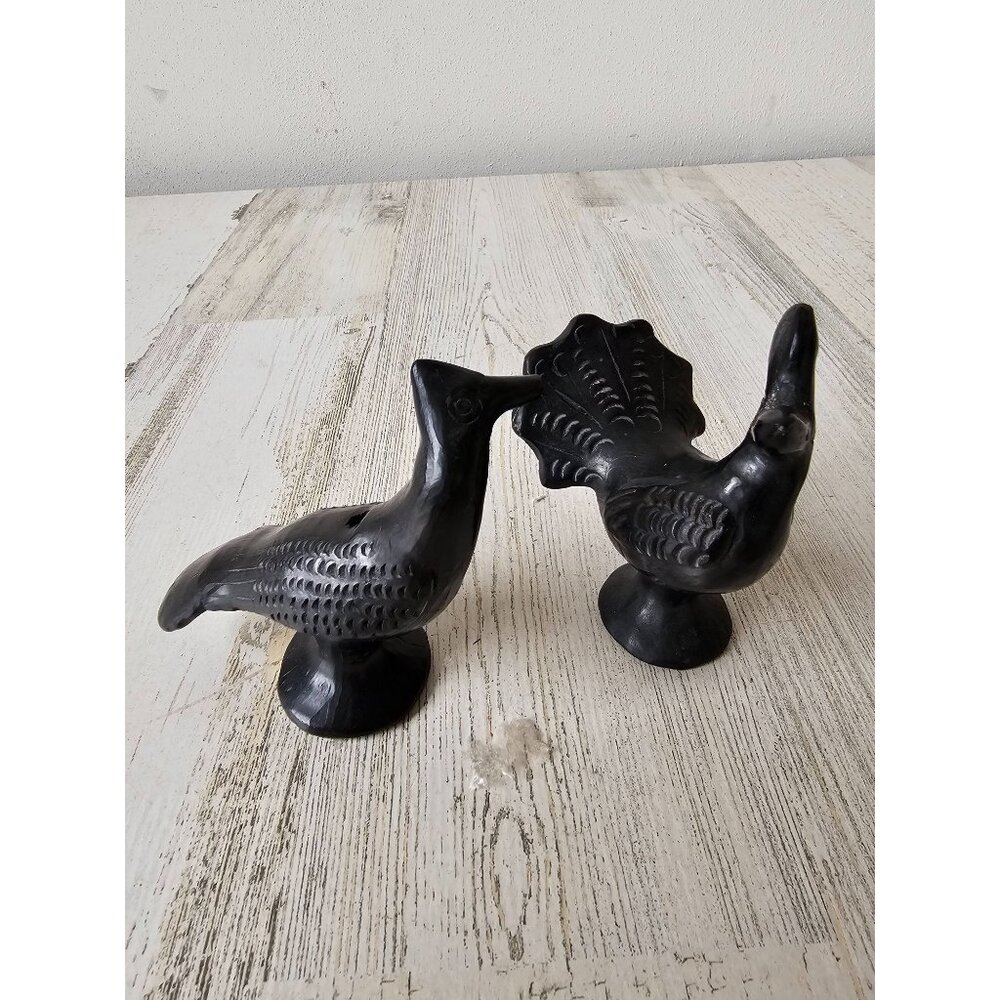 Vintage bird unique statue figurine‎ mini rooster whistle as is set